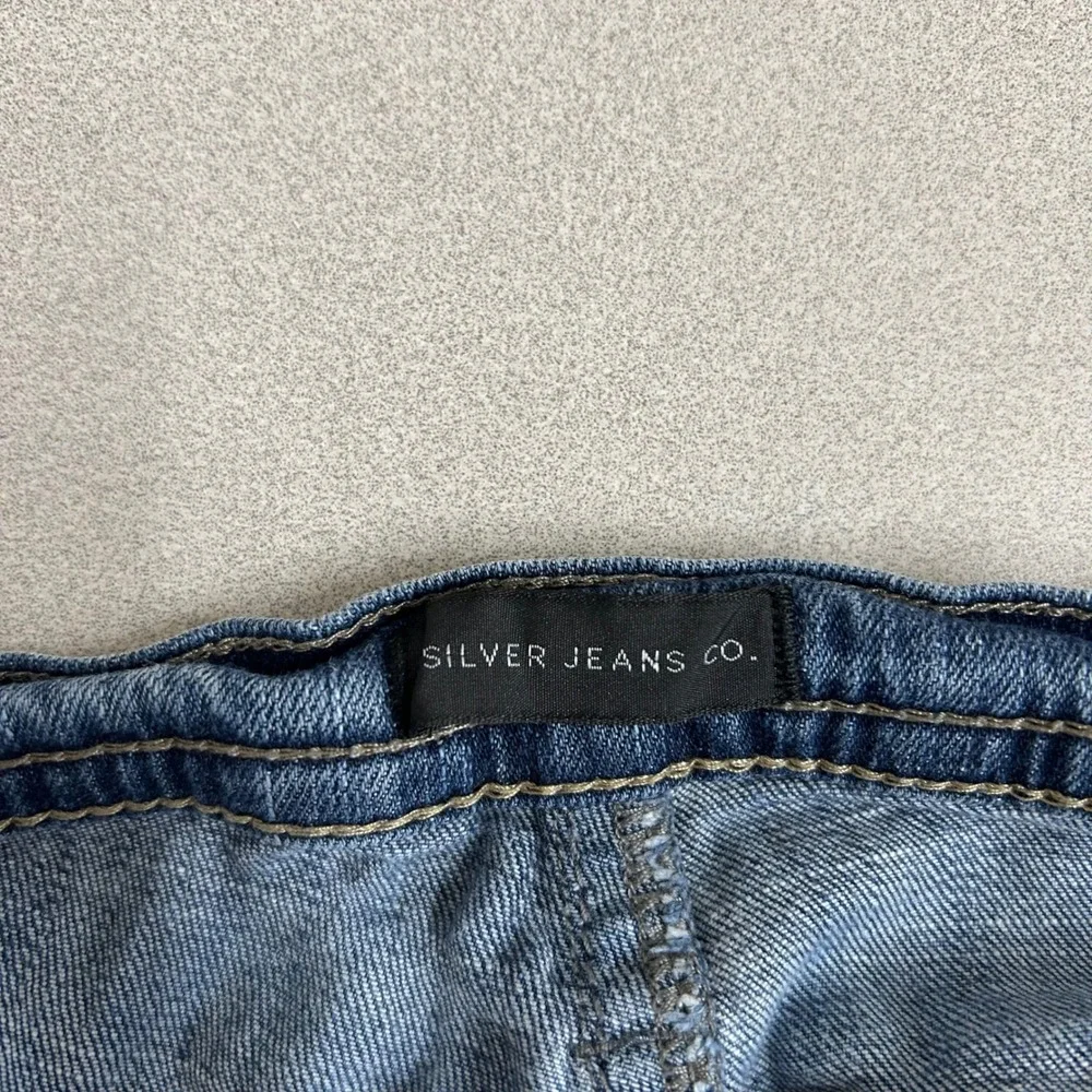 Silver Jeans Co Gordie Jeans Mens 36x34 Blue Loose Fit Straight Leg M83456LDS328